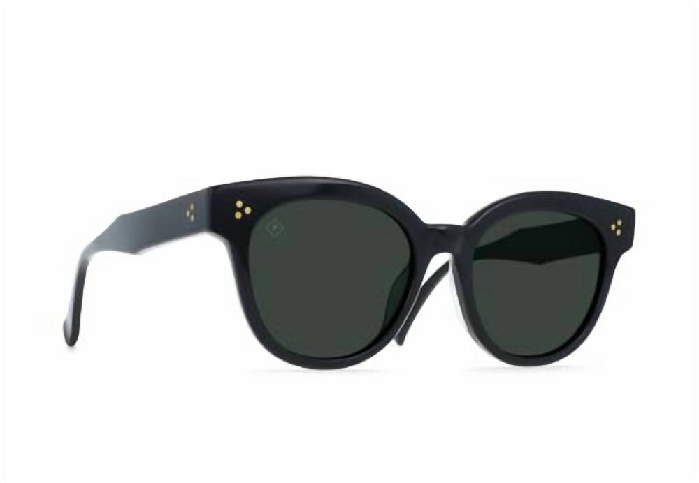 NEW RAEN OPTICS women's nikol round sunglasses in recycled black/green